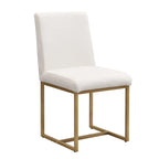 Ensemble de salle à manger rectangulaire moderne - Table en faux marbre et 6 chaises rembourrées
