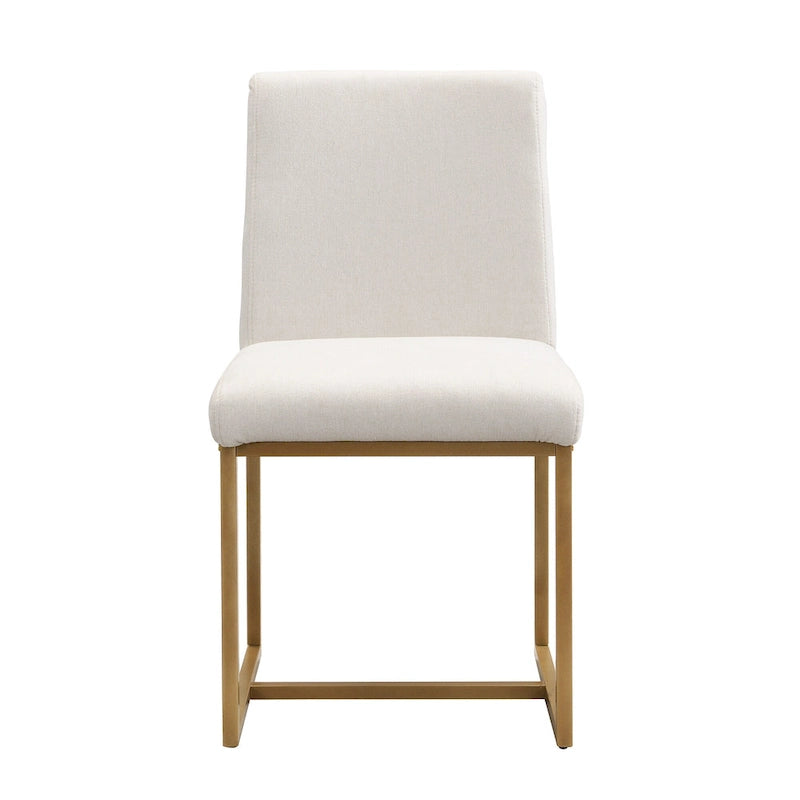 Ensemble de salle à manger rectangulaire moderne - Table en faux marbre et 6 chaises rembourrées