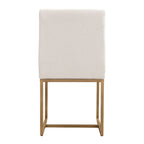 Ensemble de salle à manger rectangulaire moderne - Table en faux marbre et 6 chaises rembourrées