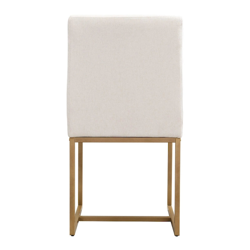 Ensemble de salle à manger rectangulaire moderne - Table en faux marbre et 6 chaises rembourrées