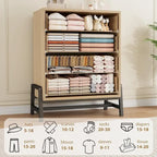 Commode à 4 tiroirs de 98 cm de haut avec rangement autoportante
