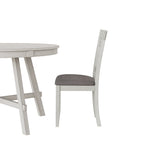 Chaises de salle à manger en bois massif avec assise en tissu de lin - Lot de 2, 4 ou 6
