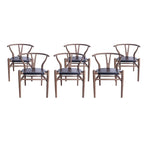 Lot de 6 chaises de salle à manger en bois de frêne - Style Mid-century Modern