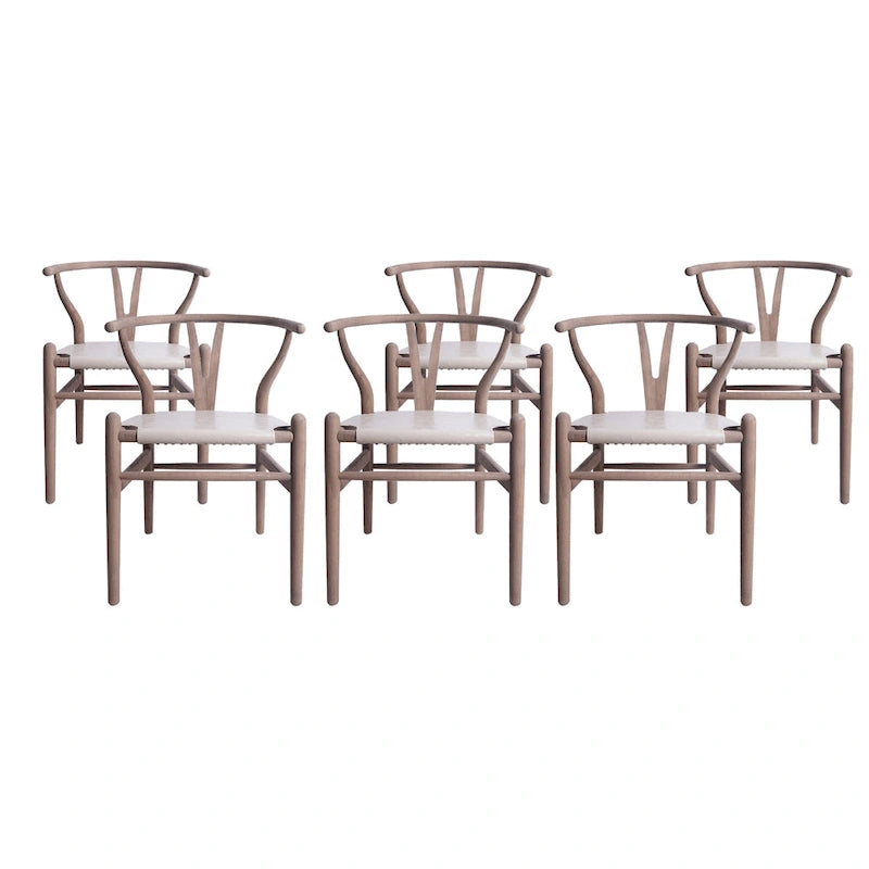 Lot de 6 chaises de salle à manger en bois de frêne - Style Mid-century Modern