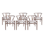 Lot de 6 chaises de salle à manger en bois de frêne - Style Mid-century Modern