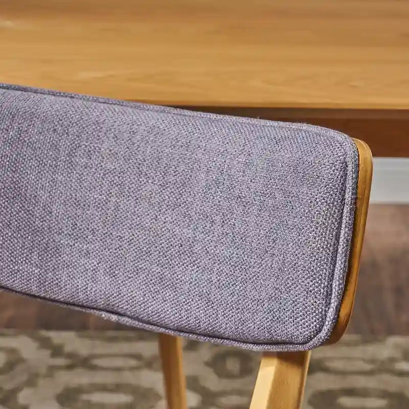 Ensemble de salle à manger rectangulaire 5 pièces en bois de style Mid-Century avec chaises