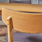 Ensemble de salle à manger rectangulaire 5 pièces en bois de style Mid-Century avec chaises