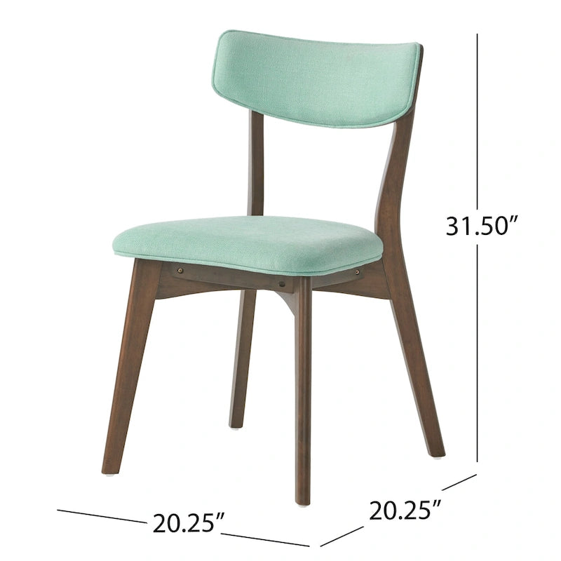 Ensemble de salle à manger rectangulaire 5 pièces en bois de style Mid-Century avec chaises