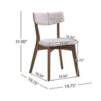 Ensemble de salle à manger rectangulaire 5 pièces en bois de style Mid-Century avec chaises