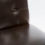 Lot de 2 chaises de salle à manger en cuir reconstitué marron – Style classique