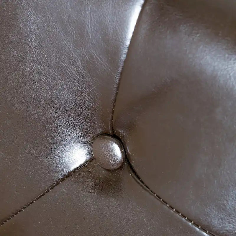 Lot de 2 chaises de salle à manger en cuir reconstitué marron – Style classique