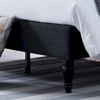 Lit plateforme Elinor rembourré de taille Queen - Meubles de chambre modernes