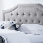 Lit plateforme Elinor rembourré de taille Queen - Meubles de chambre modernes