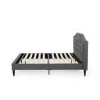Lit plateforme Elinor rembourré de taille Queen - Meubles de chambre modernes