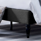 Lit plateforme Elinor rembourré de taille Queen - Meubles de chambre modernes