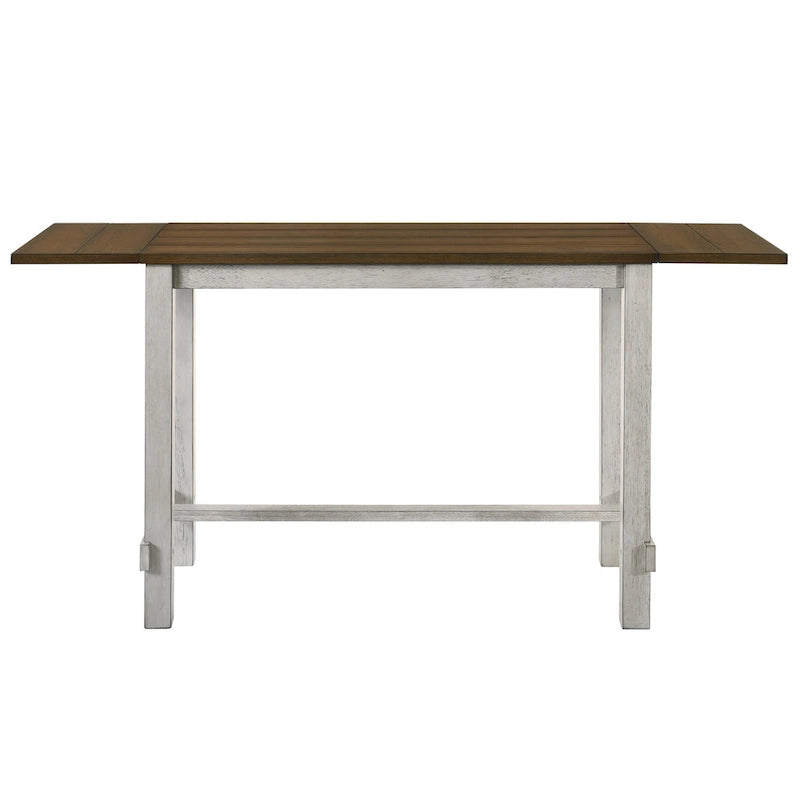 Ensemble table et tabourets de comptoir 5 pièces en bois de ferme