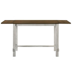 Ensemble table et tabourets de comptoir 5 pièces en bois de ferme