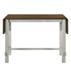 Ensemble table et tabourets de comptoir 5 pièces en bois de ferme