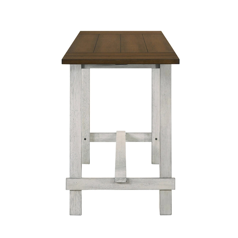 Ensemble table et tabourets de comptoir 5 pièces en bois de ferme