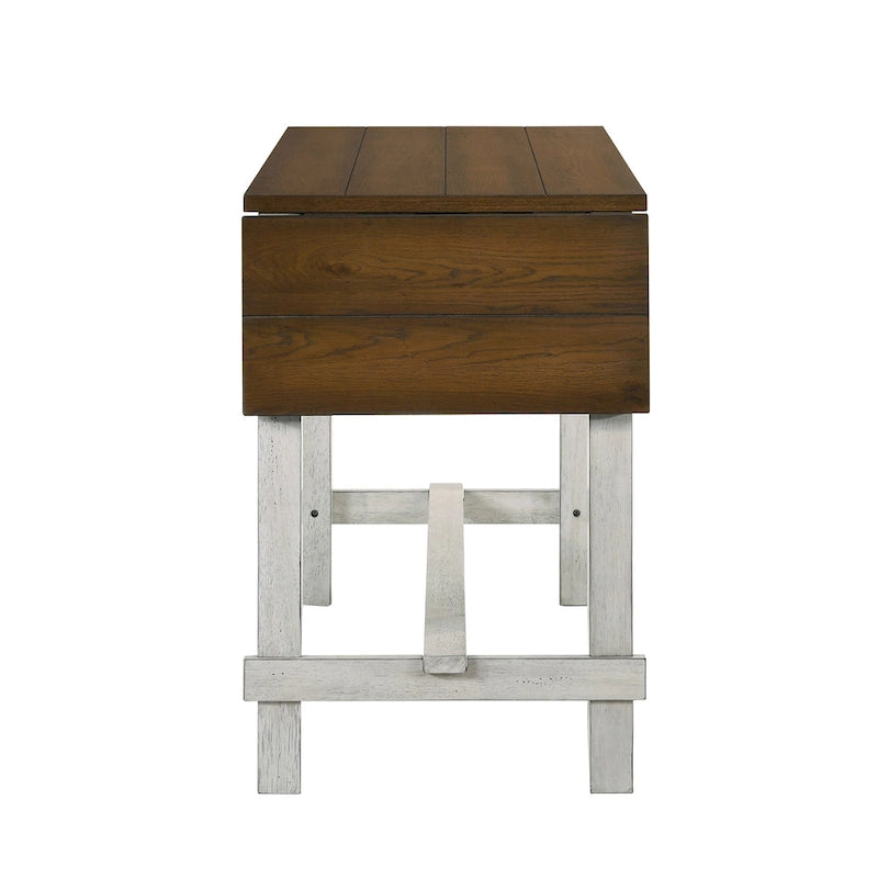 Ensemble table et tabourets de comptoir 5 pièces en bois de ferme