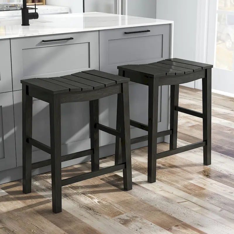 Ensemble table et tabourets de comptoir 5 pièces en bois de ferme