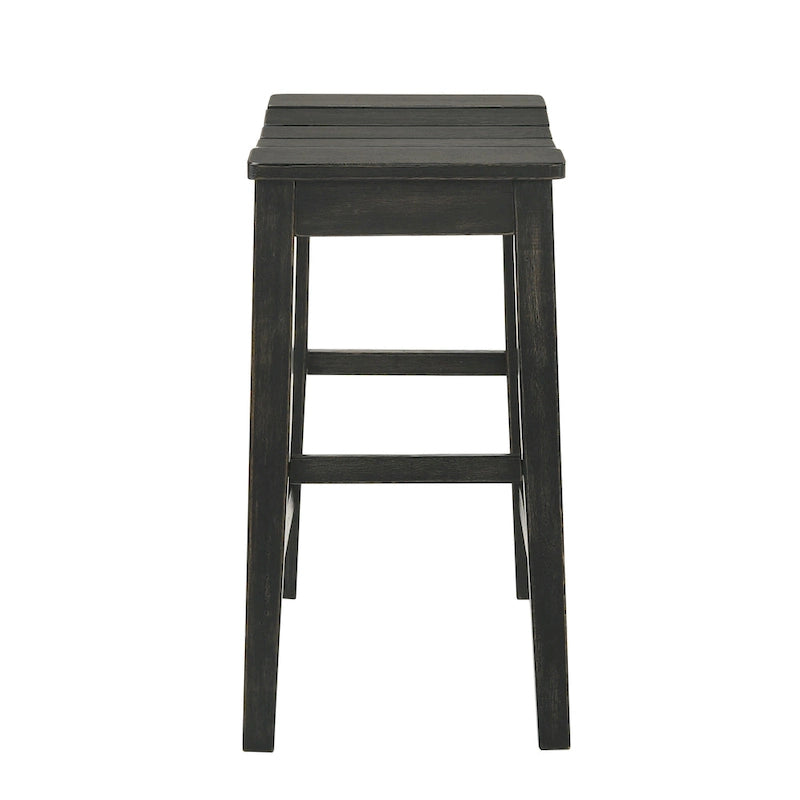 Ensemble table et tabourets de comptoir 5 pièces en bois de ferme