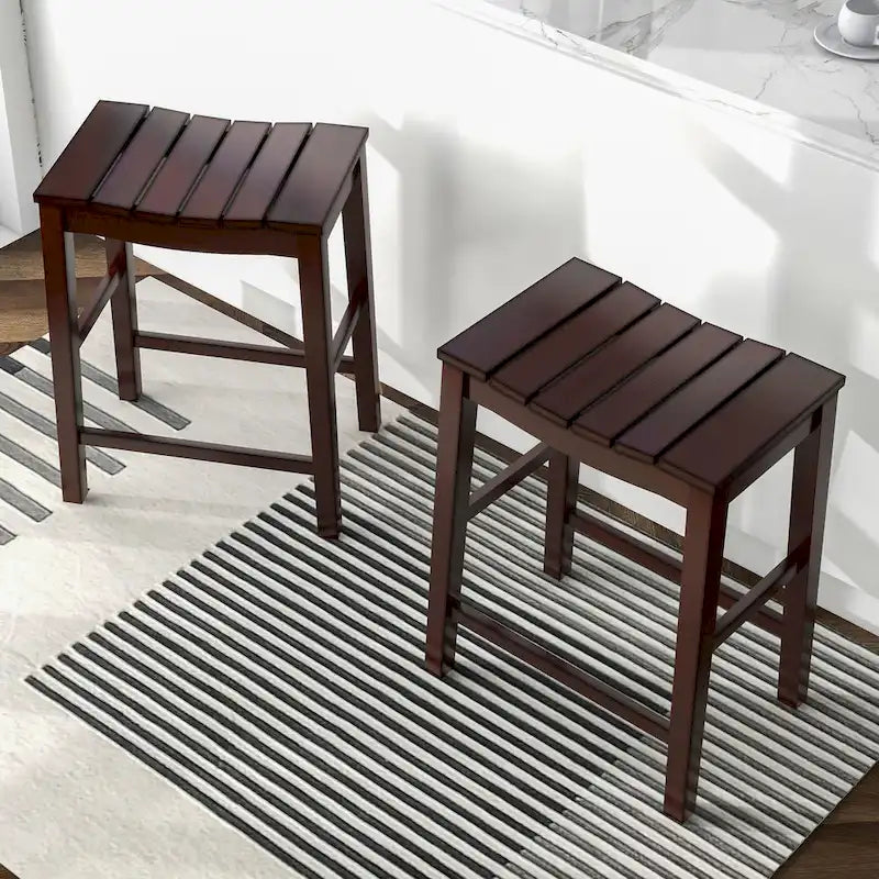 Ensemble table et tabourets de comptoir 5 pièces en bois de ferme