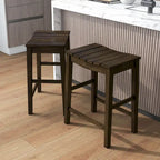 Ensemble table et tabourets de comptoir 5 pièces en bois de ferme