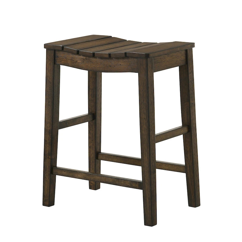 Ensemble table et tabourets de comptoir 5 pièces en bois de ferme
