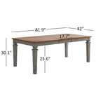 Table de salle à manger extensible en bois massif Elena - Style classique