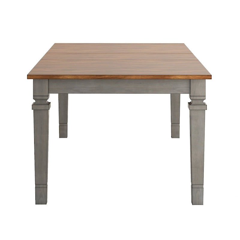 Table de salle à manger extensible en bois massif Elena - Style classique