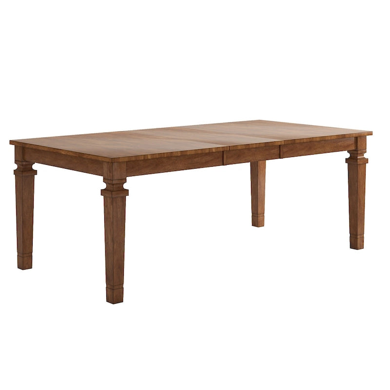 Table de salle à manger extensible en bois massif Elena - Style classique