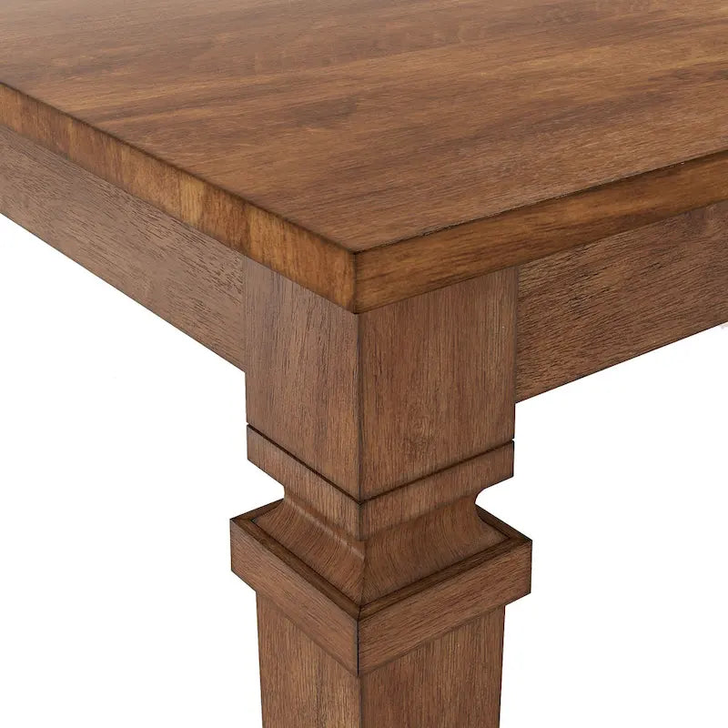 Table de salle à manger extensible en bois massif Elena - Style classique