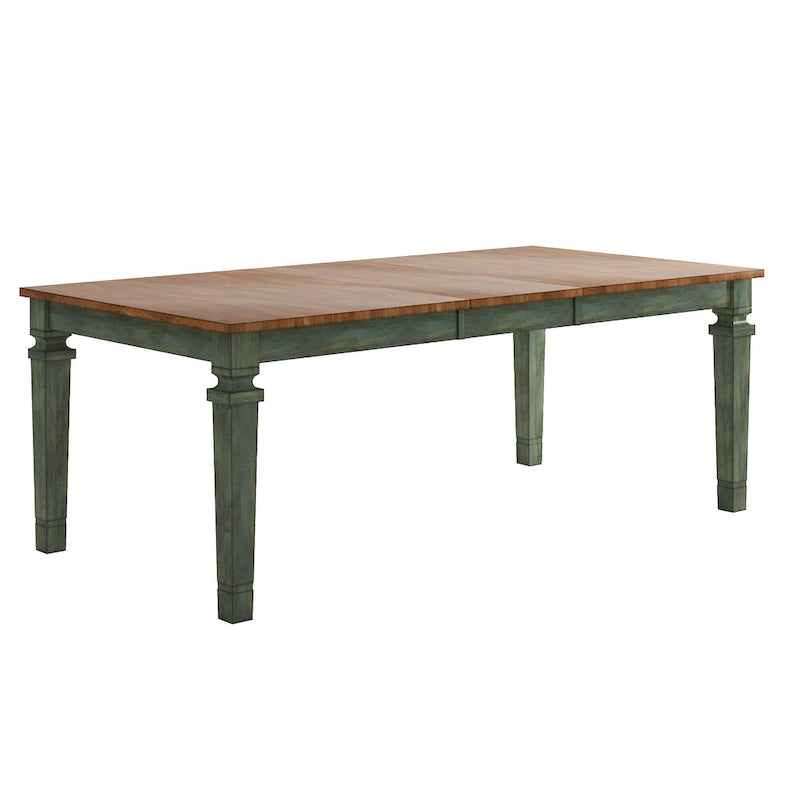 Table de salle à manger extensible en bois massif Elena - Style classique