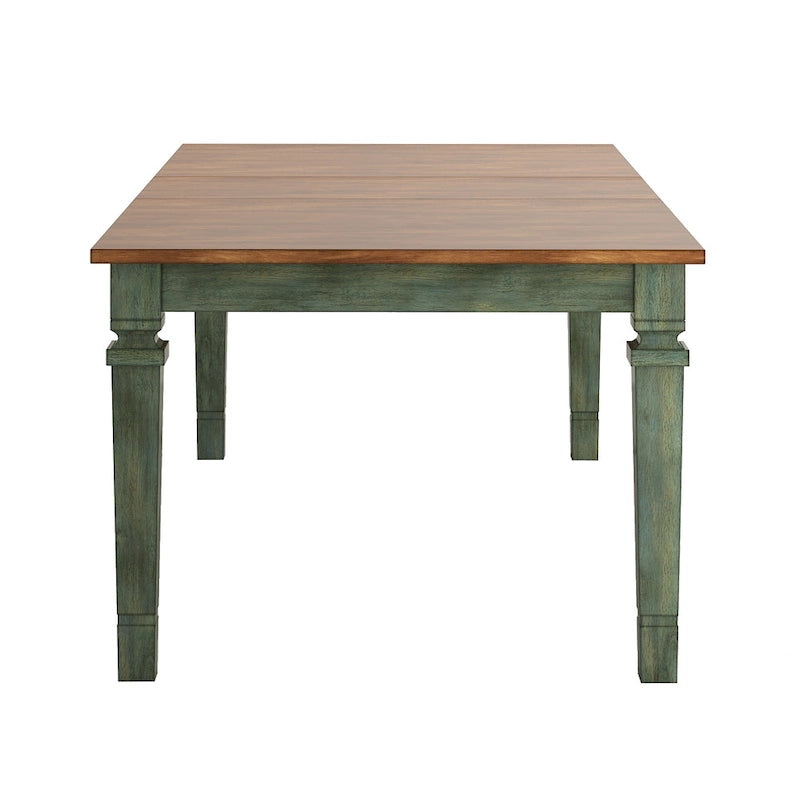 Table de salle à manger extensible en bois massif Elena - Style classique