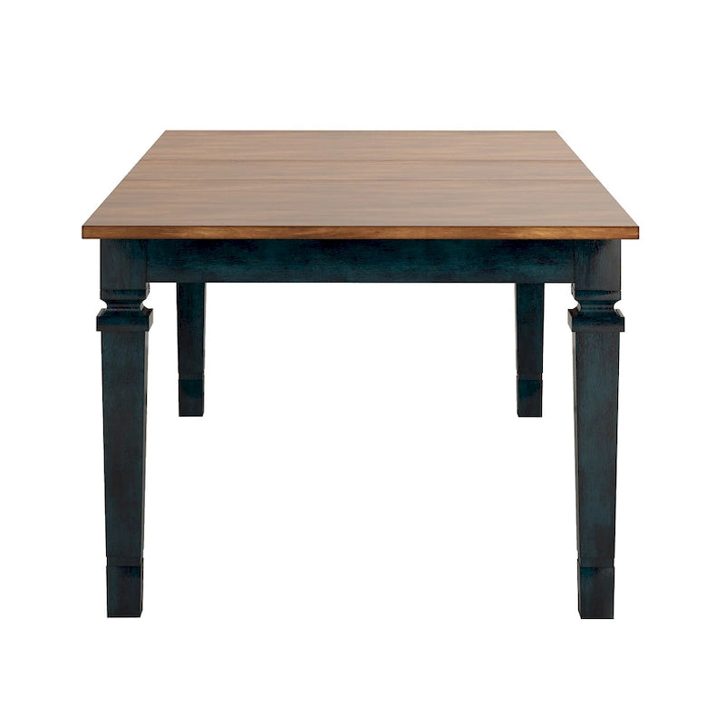 Table de salle à manger extensible en bois massif Elena - Style classique