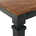 Table de salle à manger extensible en bois massif Elena - Style classique