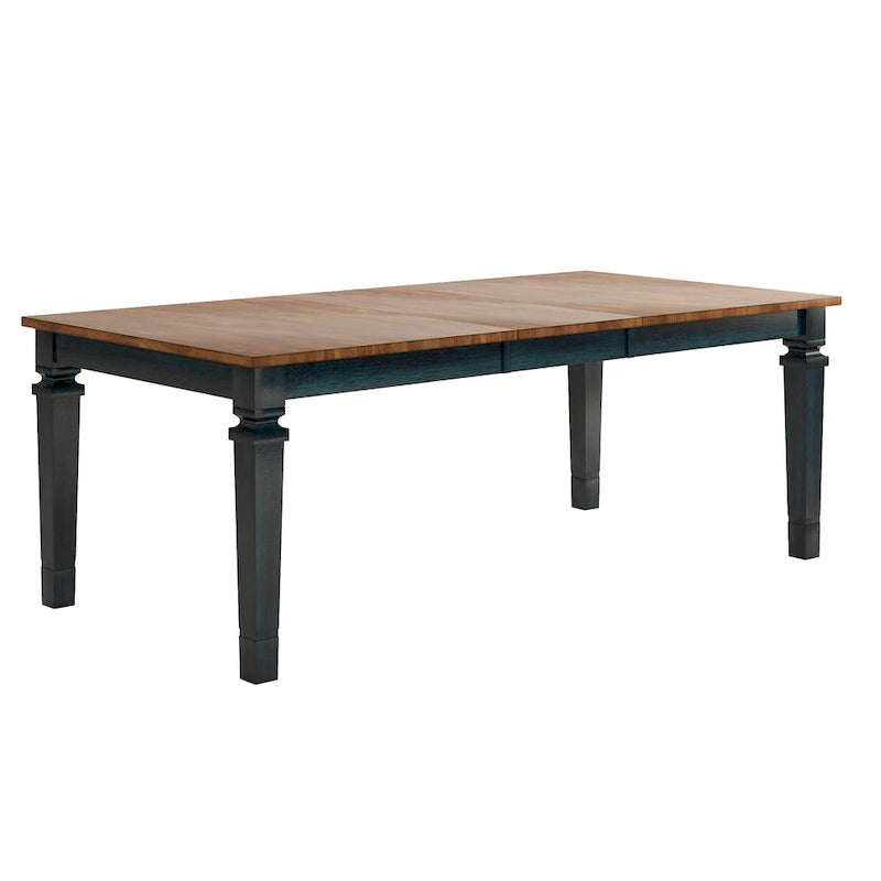 Table de salle à manger extensible en bois massif Elena - Style classique