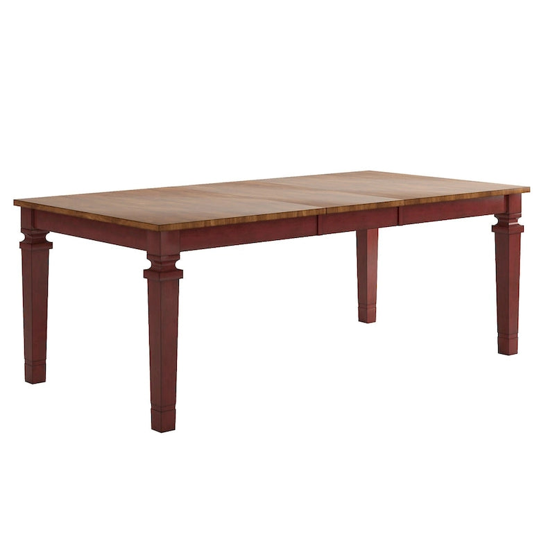 Table de salle à manger extensible en bois massif Elena - Style classique