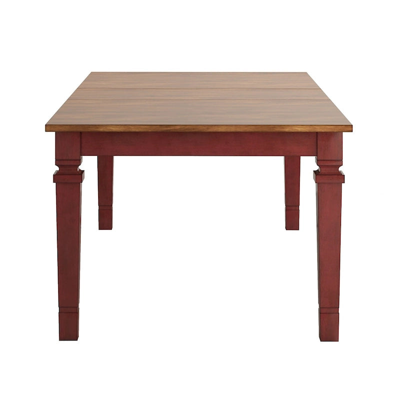 Table de salle à manger extensible en bois massif Elena - Style classique