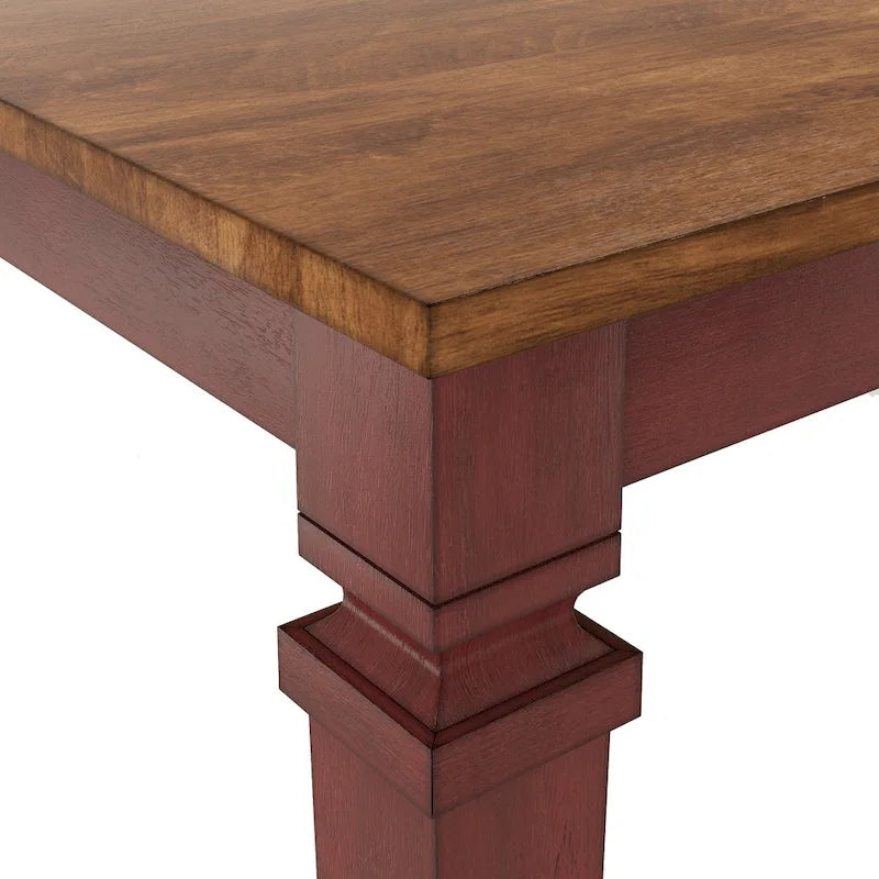 Table de salle à manger extensible en bois massif Elena - Style classique