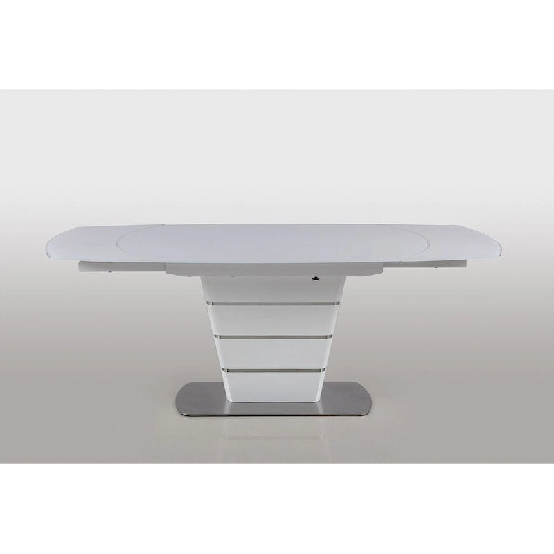 Ensemble de salle à manger 5 pièces en verre White Starphire - Style moderne