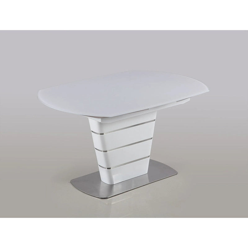 Ensemble de salle à manger 5 pièces en verre White Starphire - Style moderne