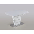 Ensemble de salle à manger 5 pièces en verre White Starphire - Style moderne