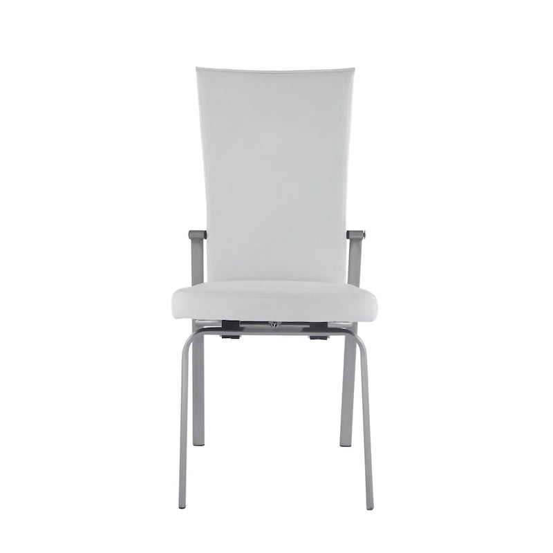 Ensemble de salle à manger 5 pièces en verre White Starphire - Style moderne