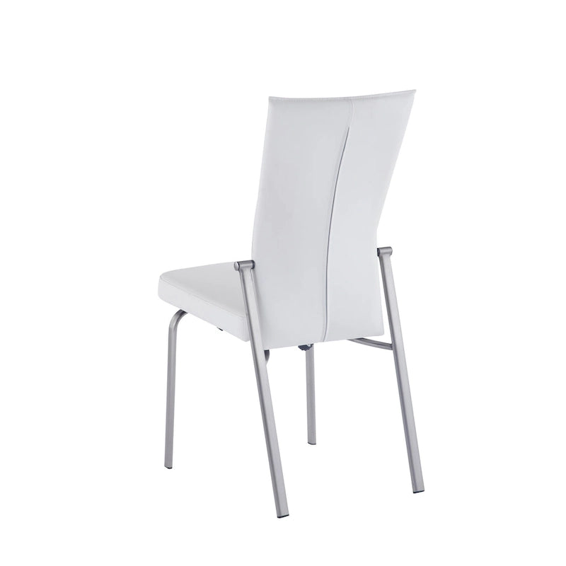 Ensemble de salle à manger 5 pièces en verre White Starphire - Style moderne