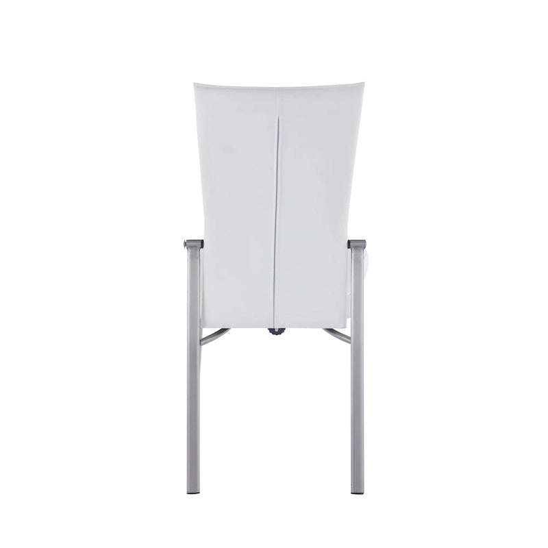 Ensemble de salle à manger 5 pièces en verre White Starphire - Style moderne