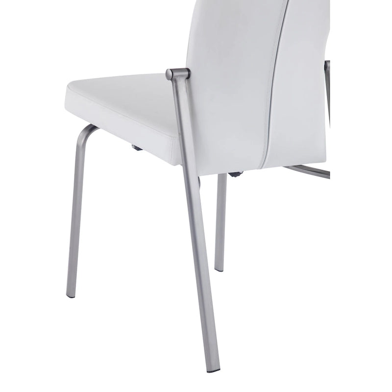 Ensemble de salle à manger 5 pièces en verre White Starphire - Style moderne
