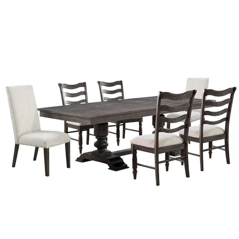 Ensemble de salle à manger extensible Haven - Design classique avec banc et chaises