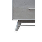 Commode double Waldorf Mid-Century Modern avec pieds en bois inclinés